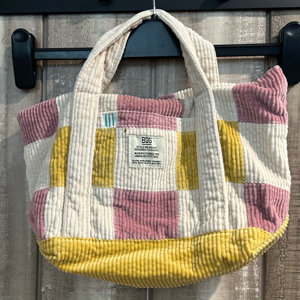 Bdg Urban Outfitters Patchwork Mini Corduroy Tote… - image 1